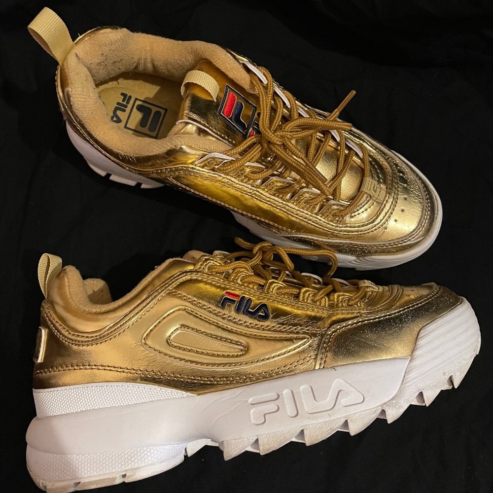 Fila Women's Disruptor 2 Premium Metallic Gold